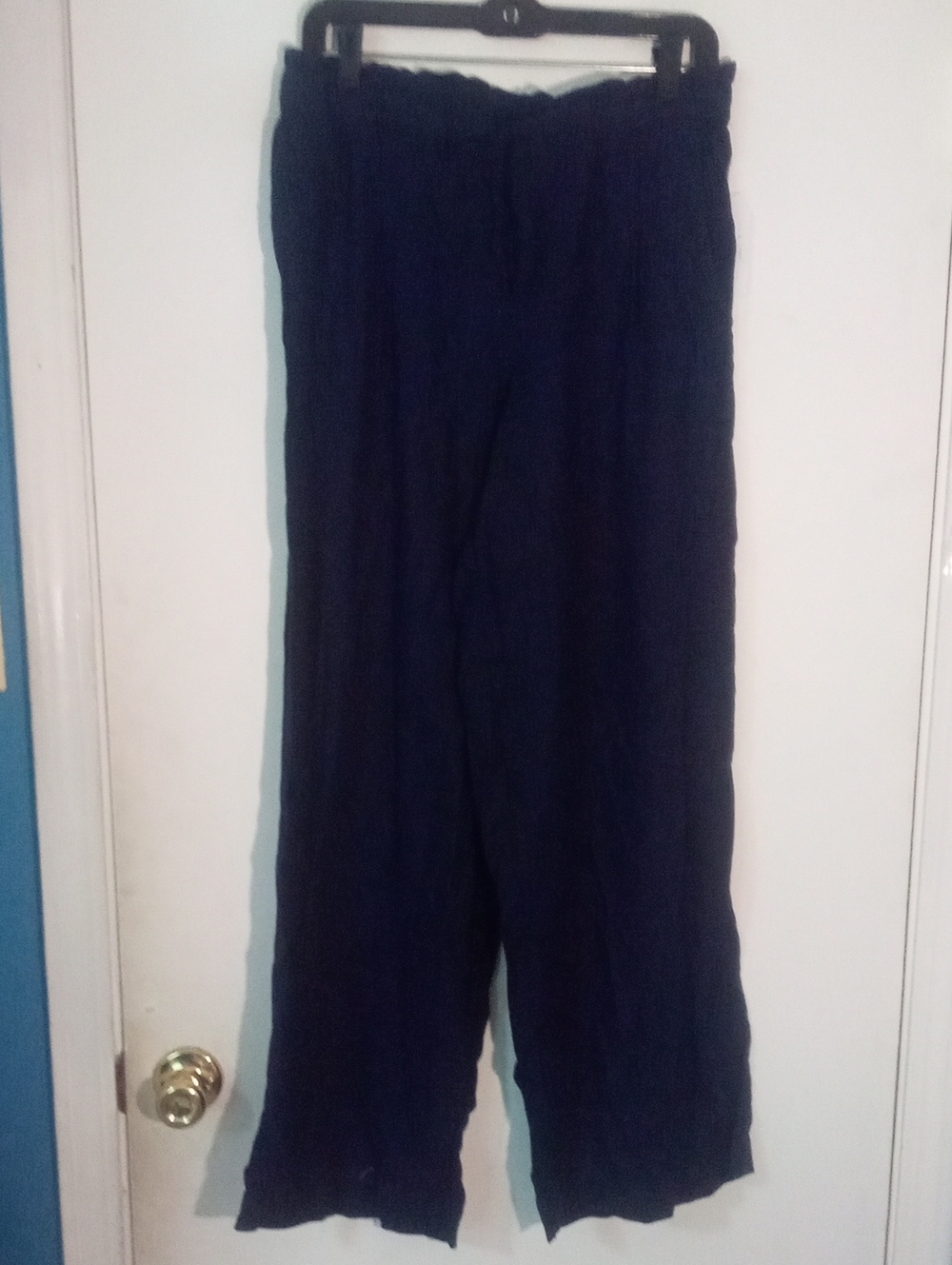 * Time And Tru Casual Elastic-Waist Navy Pants Small 4 6 NWT